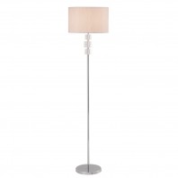 Mercator-Ester Grey Faux Silk Shade Floor Lamp